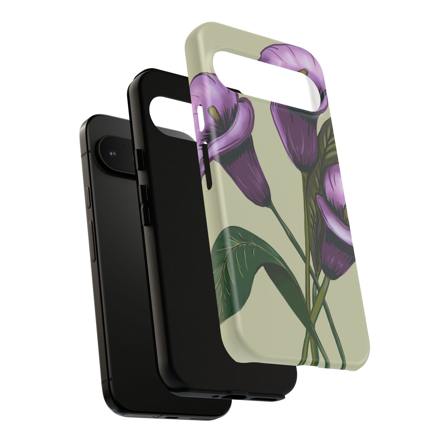 Floral Phone Case - Tough Cases, Purple Flower Design, Cell Phone Accessories, Gift for Her, Nature Lover Essentials