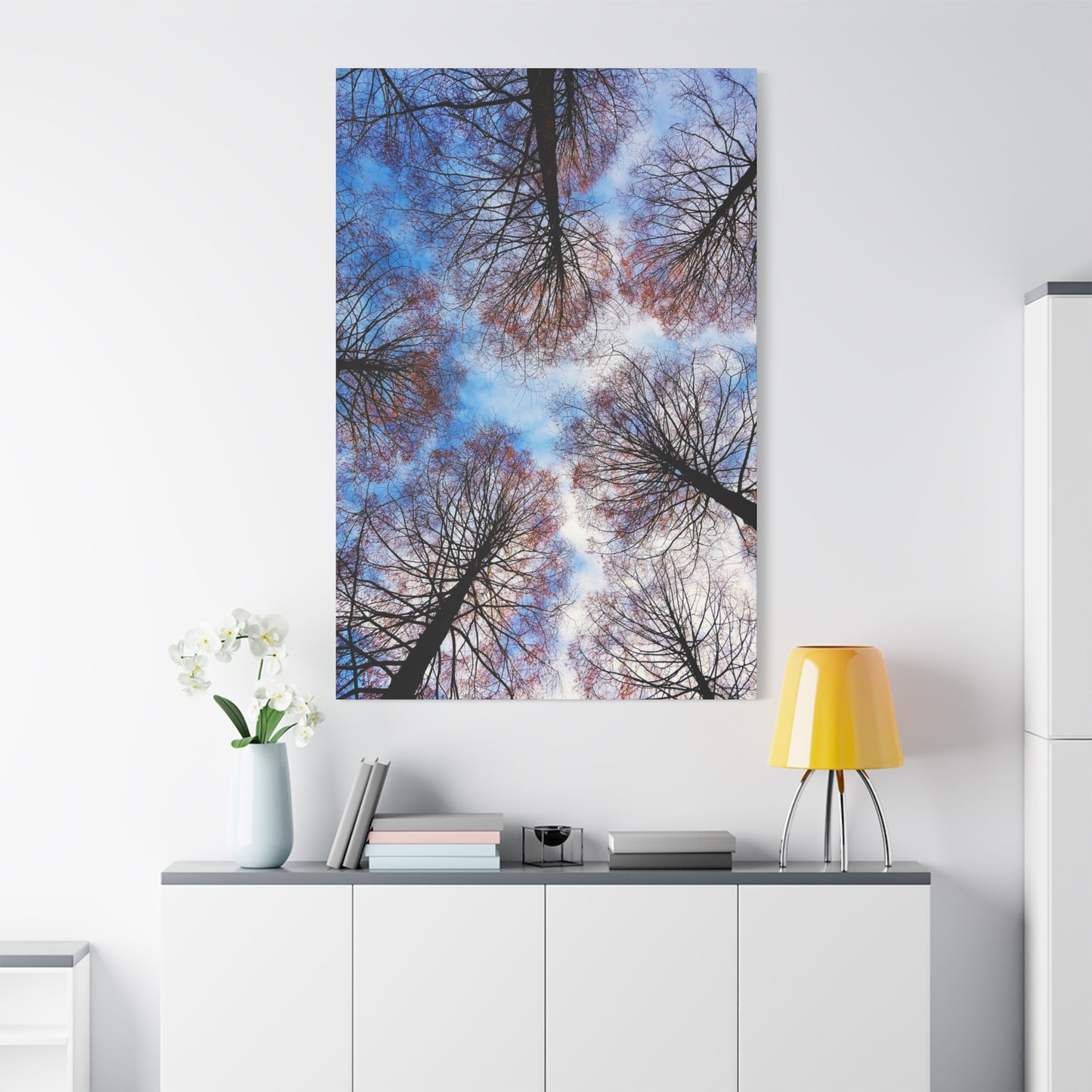 Winter Tree Canopy Matte Canvas Wall Art — Stretched 1.25"