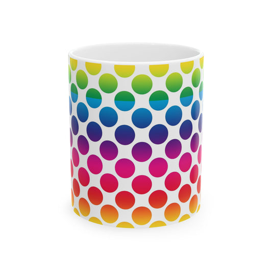 Rainbow Gradient Ceramic Mug - Colorful Coffee Cup, Gift for Her, Kitchen Decor, Birthday Present, Perfect for Your Morning Brew