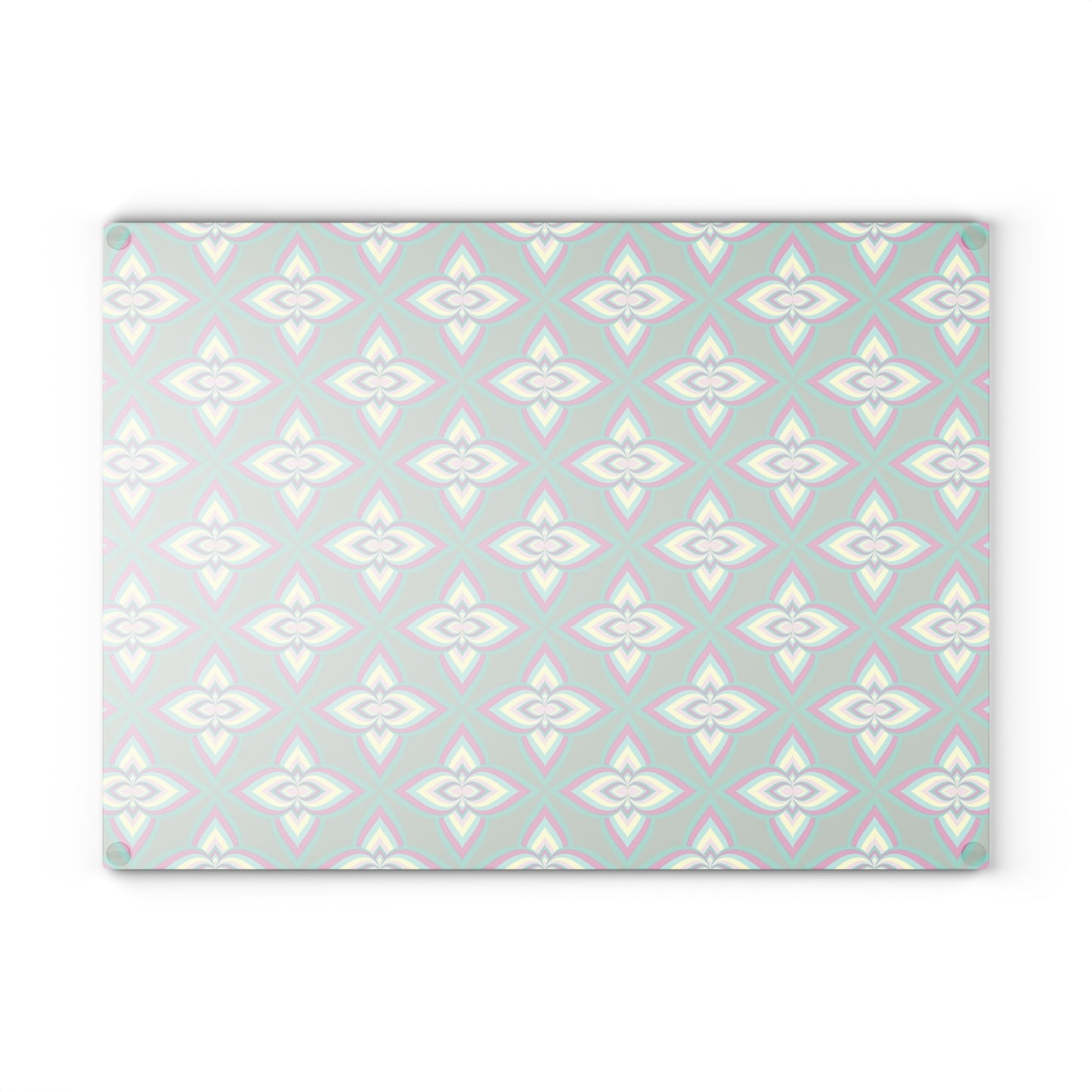 Stylish Glass Cutting Board with Geometric Pattern, Kitchen Decor, Gift for Home Cooks, Housewarming Present, Modern Kitchen Accessory