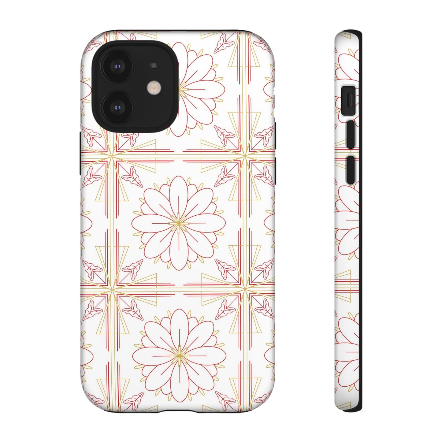 Floral Pattern Phone Case - Stylish Tough Case, Flower Design, Cute Mobile Cover, Phone Accessory, Gift for Her, Spring Style