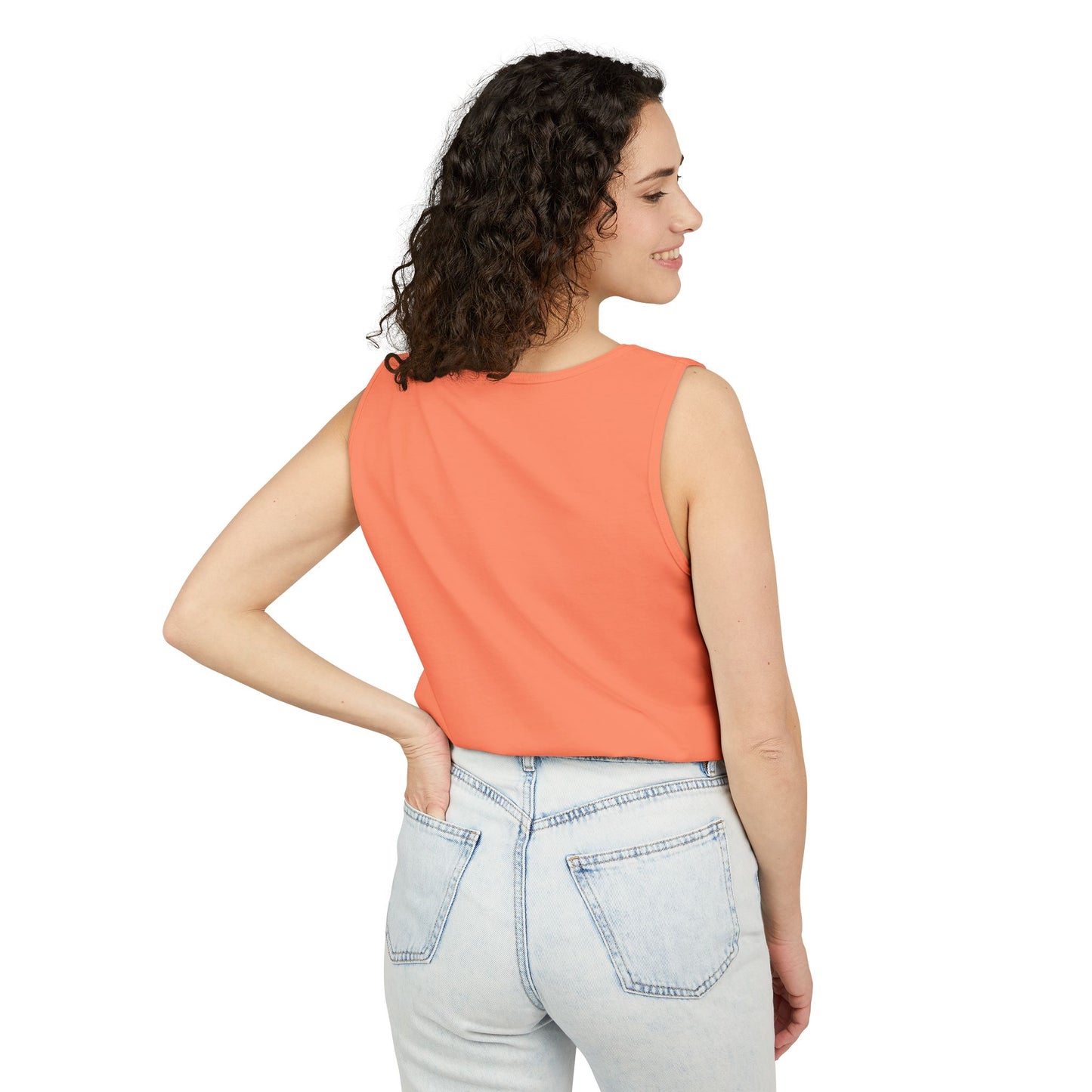 5-Star "WANTED" Garment-Dyed Tank Top, Unisex Summer Shirt, Gift for Him/Her, Trendy Casual Wear, Pool Party Outfit, Unique Graphic Tee
