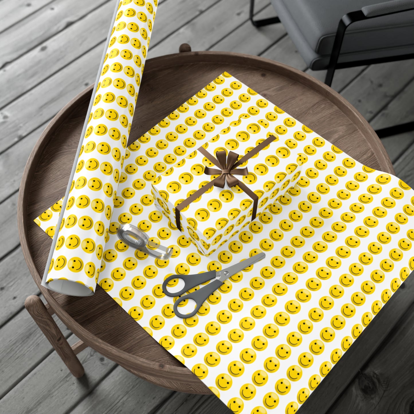 Smiley Face Gift Wrap Papers | Fun Wrapping Stationery for Birthdays, Holidays, Parties, Celebrations, and Gifts