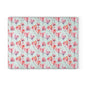 Floral Watercolor Glass Cutting Board — Pink Tulip Pattern