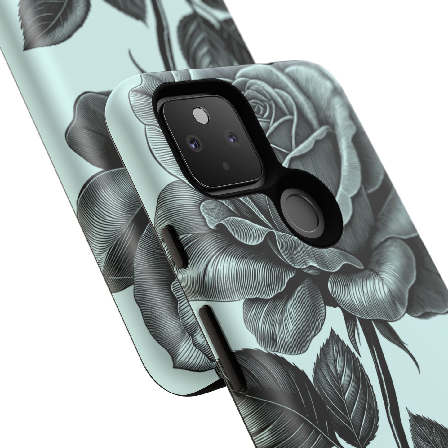 Elegant Floral Phone Case, Tough Cases for iPhones, Black Rose Design, Gift for Her, Stylish Phone Cover, Birthday Gifts