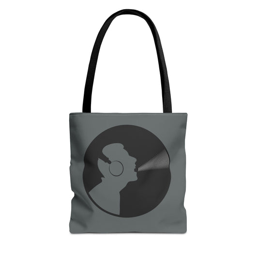 Music Lover's Tote Bag, Stylish Bag for Vinyl Enthusiasts, Gift for Music Lovers, Unique Shopping Tote, Record Player Accessory