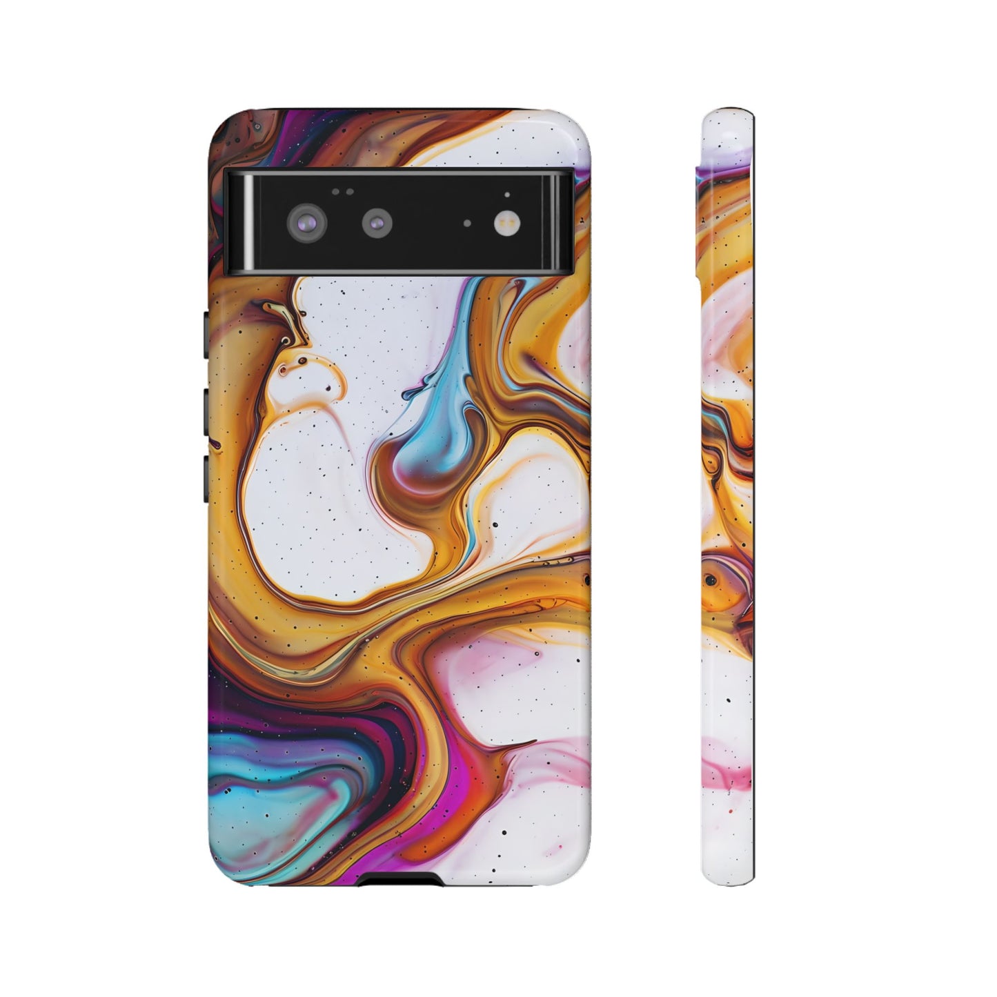 Artistic Phone Case, Tough Cases with Colorful Marble Design