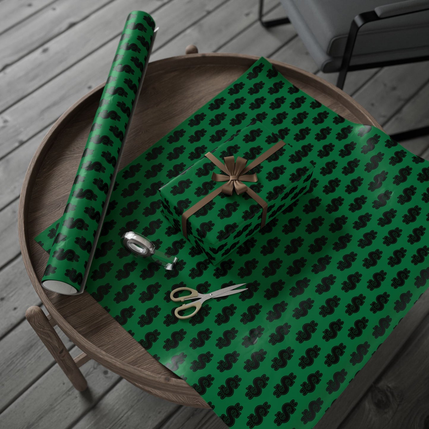 Money-Themed Wrapping Paper, Fun Gift Wrap for Birthdays, Holidays, Eco-Friendly Gift Packaging, Unique Patterned Gift Wrap