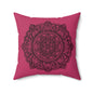 Bohemian Mandala Pillow, Decorative Throw Cushion for Relaxation, Home Decor, Gift for Her, Meditation Accessory