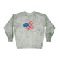 Patriotic Color Blast Crewneck Sweatshirt - Unisex, USA Flag, Casual Wear, Gift for Veterans, Independence Day Apparel