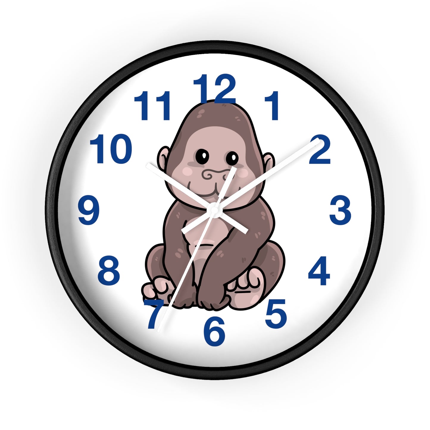 Cute Gorilla Wall Clock - Kid's Room Decor, Playroom Wall Art