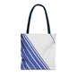 Chic Blue Striped Tote Bag, Stylish Reusable Shopping Bag, Beach Bag, Everyday Carry, Gift for Her