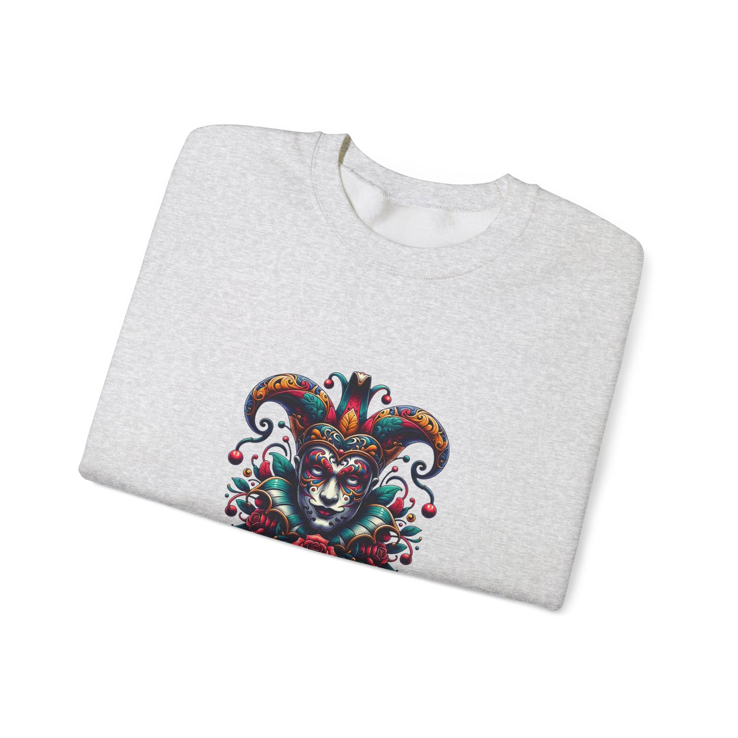 Colorful Mardi Gras Unisex Crewneck Sweatshirt, Festival Sweater