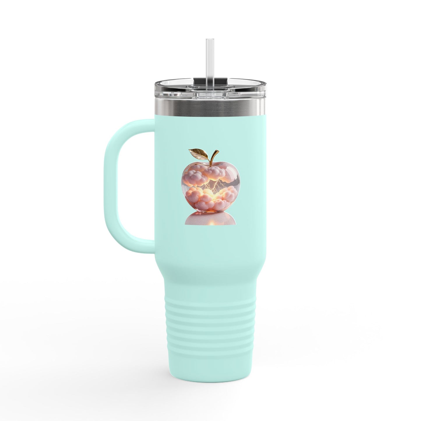 Insulated Travel Mug with Stylish Fruit Design, Customizable Travel Cup, Ideal for Gifts, Hot Cold Drinks, Coffee Lover's Companion