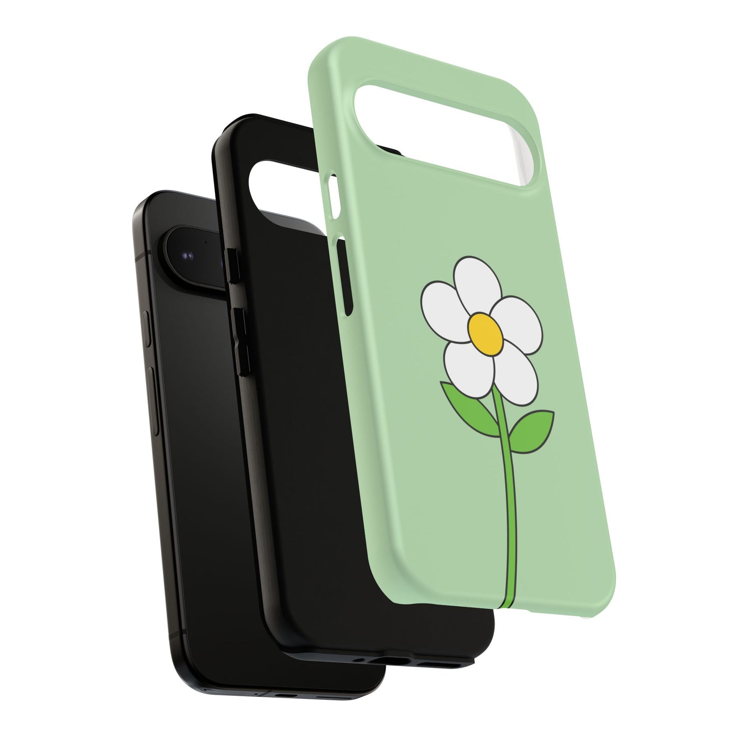 Floral Phone Case - Tough Cases for Nature Lovers, Cute Green Flower Design, iPhone Cover, Gift for Her, Spring Accessories
