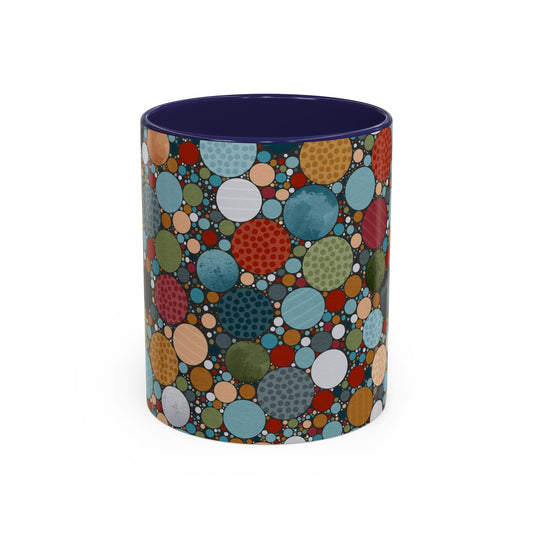 Colorful Polka Dot Accent Coffee Mug, Unique Gift for Coffee Lovers, Fun Home Decor, Kitchen Accessory, Vivid Drinkware