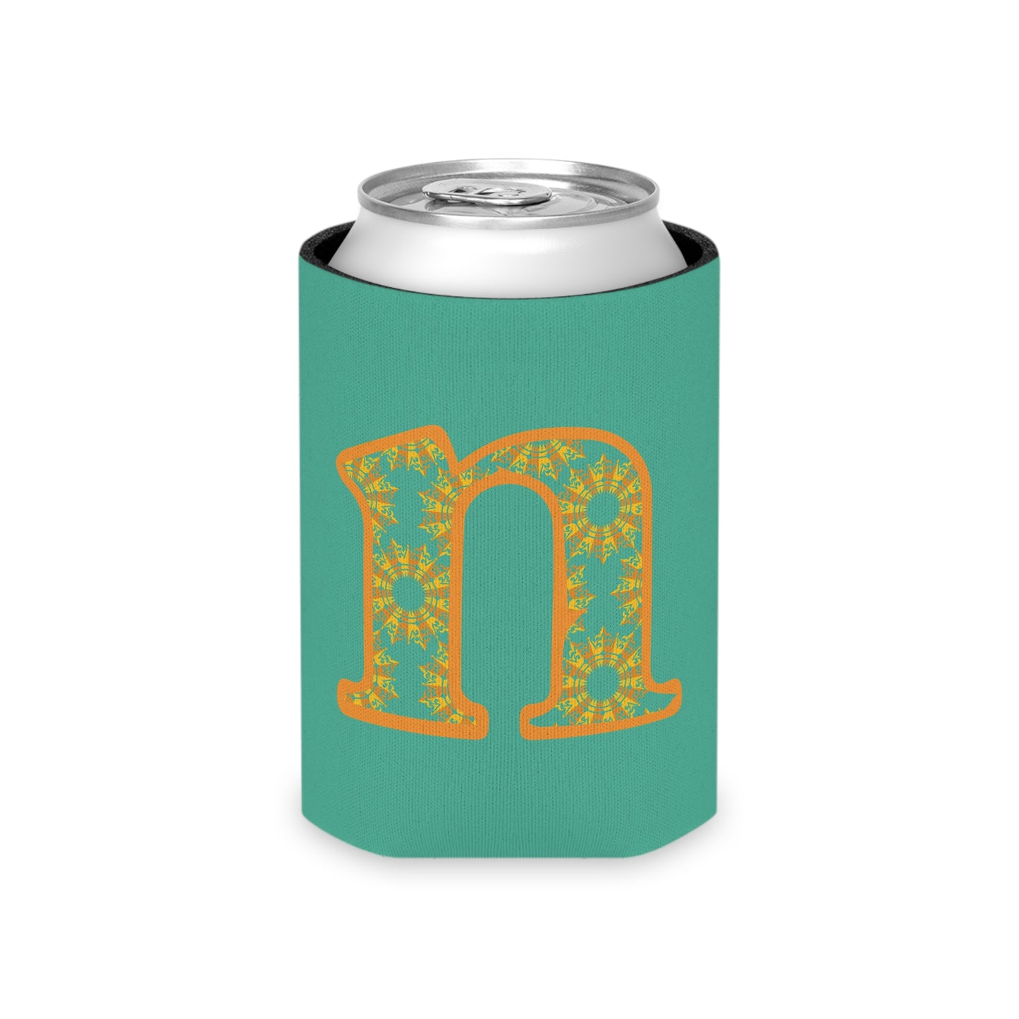 Vibrant Initial Can Cooler, Personalized Party Favor, Summer BBQ Accessory, Custom Drink Sleeve, Gift for Him/Her