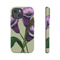 Floral Phone Case - Tough Cases, Purple Flower Design, Cell Phone Accessories, Gift for Her, Nature Lover Essentials