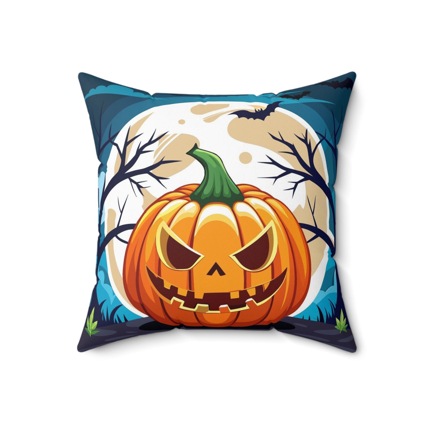 Halloween Pumpkin Decorative Pillow, Fall Home Decor, Spooky Cushion, Living Room Accent, Autumn Pillow
