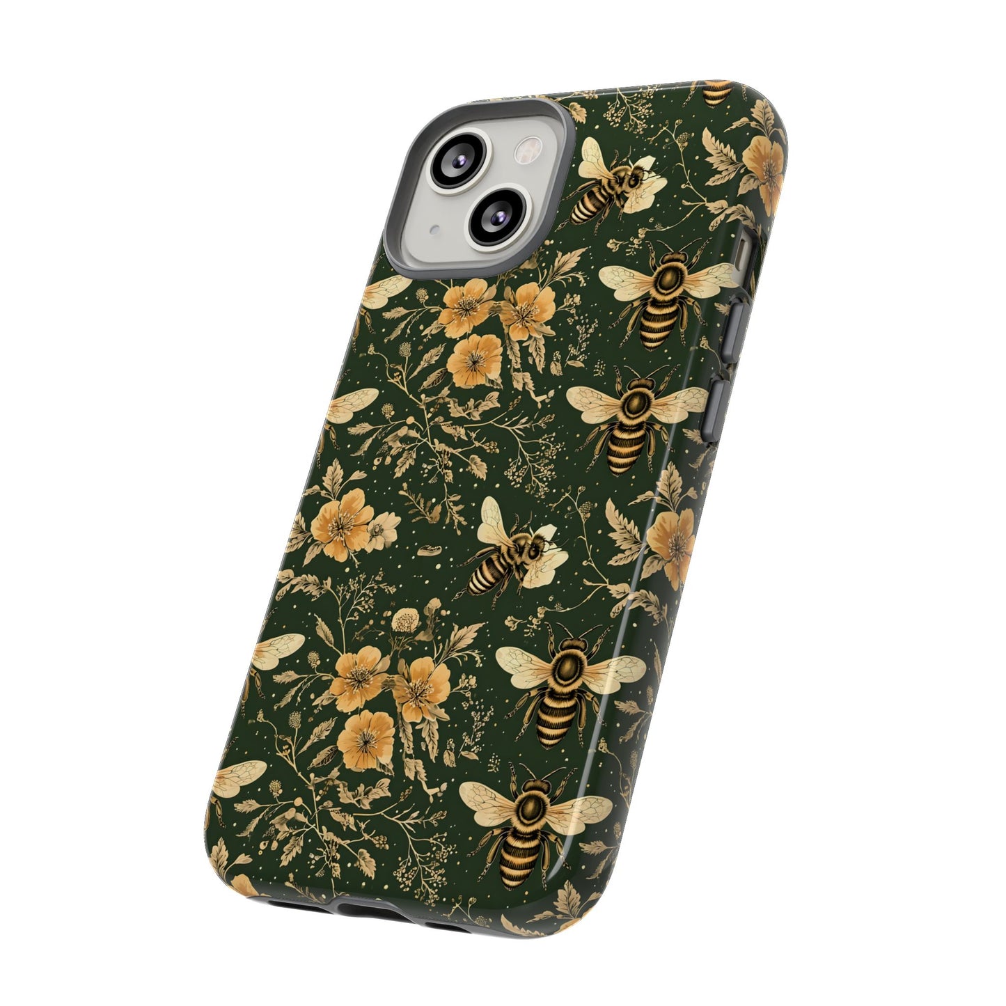 Nature-Inspired Phone Case, Tough Cases for Nature Lovers, Floral Bee Design, Eco-Friendly Gift, Summer Vibes, Trendy Phone Accessory,
