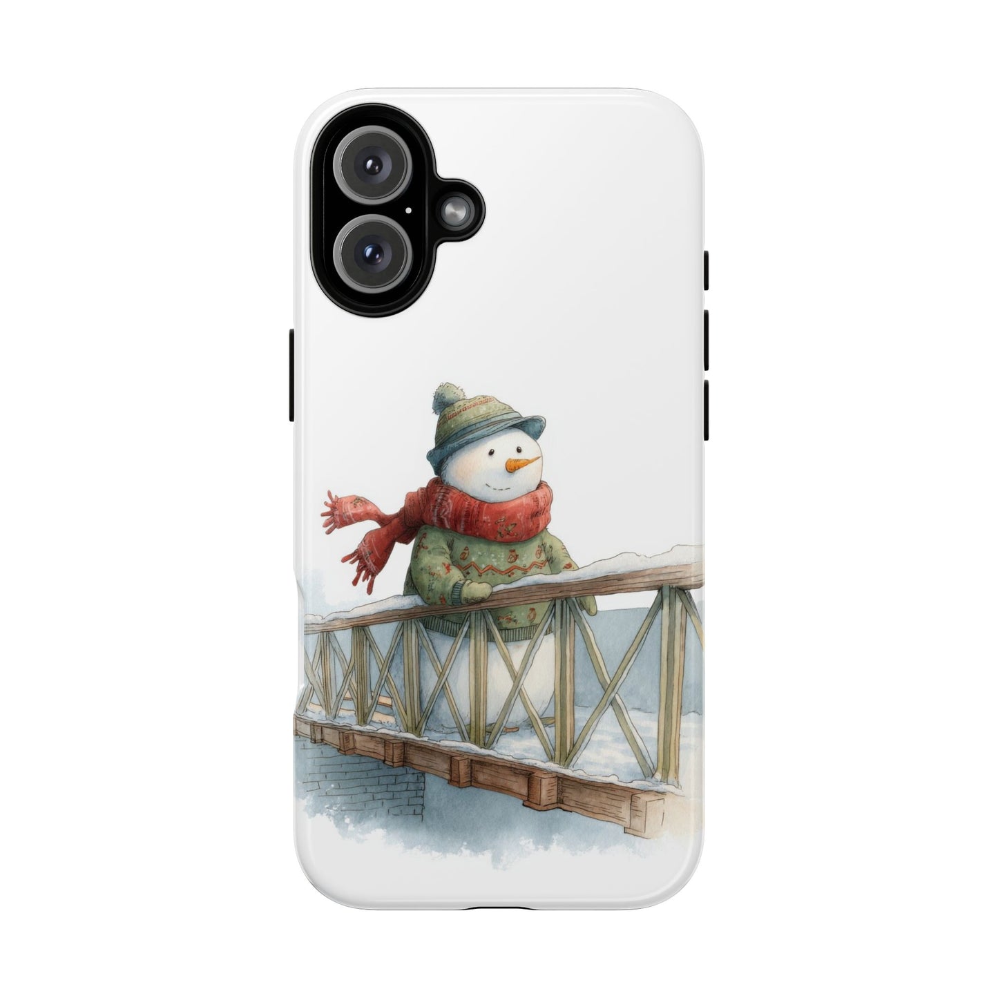 Snowman Phone Case – Winter Holiday Gift, Cute Snowman Design, Winter Accessories, Protective Phone Case, Unique Christmas Present