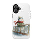 Snowman Phone Case – Winter Holiday Gift, Cute Snowman Design, Winter Accessories, Protective Phone Case, Unique Christmas Present