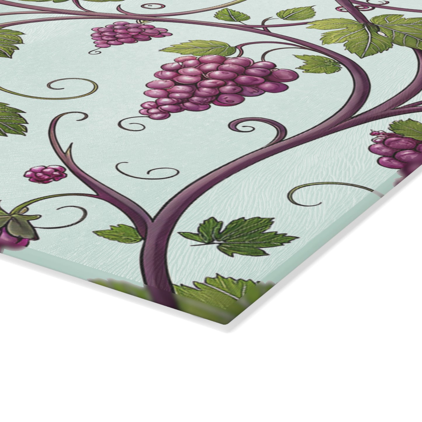 Elegant Grape Vine Glass Cutting Board, Kitchen Decor, Chef Gift, Housewarming Present, Wine Lover's Accessory
