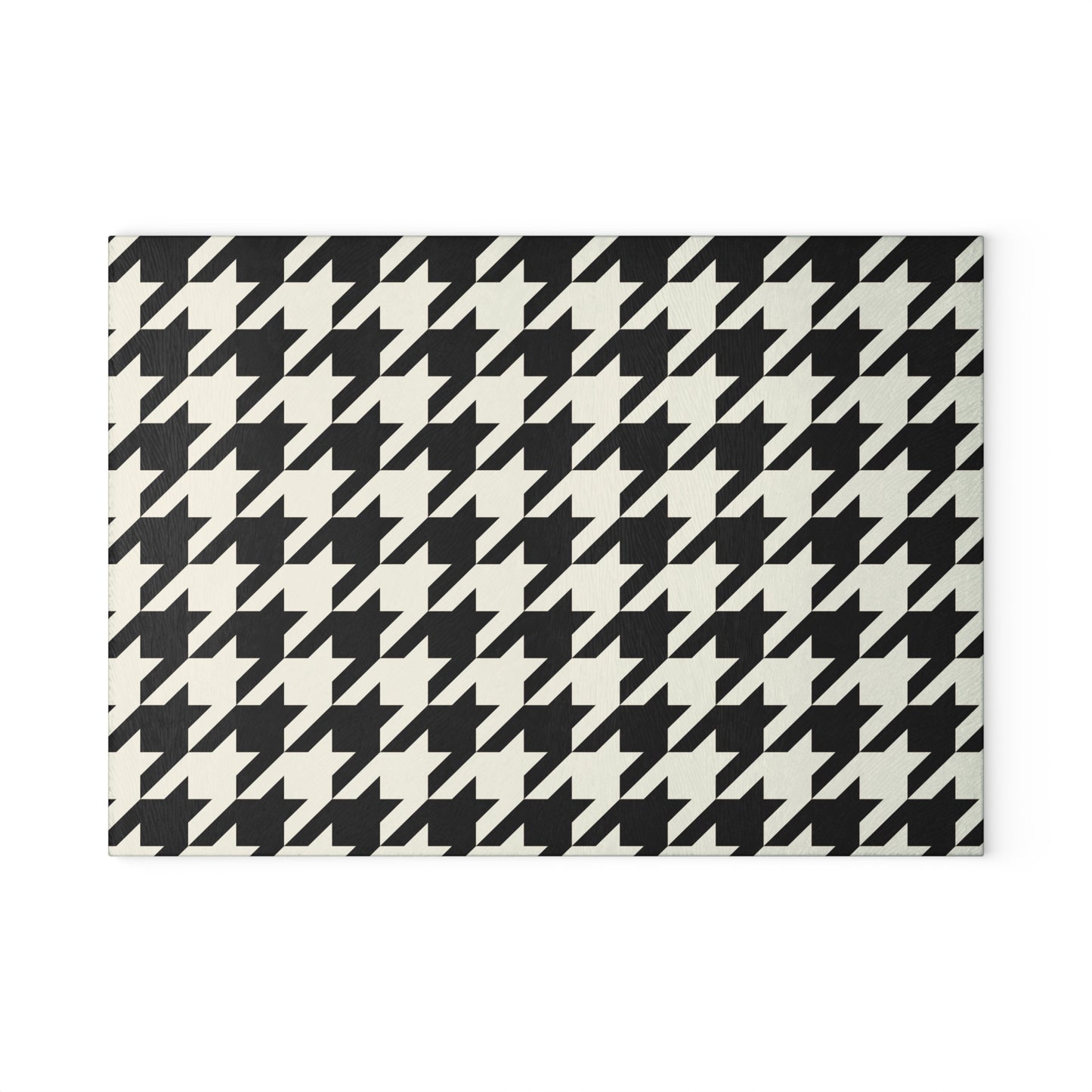 Chic Houndstooth Glass Cutting Board - Stylish Kitchen Decor, Unique Gift for Chefs, Wedding Present, Functional Serveware