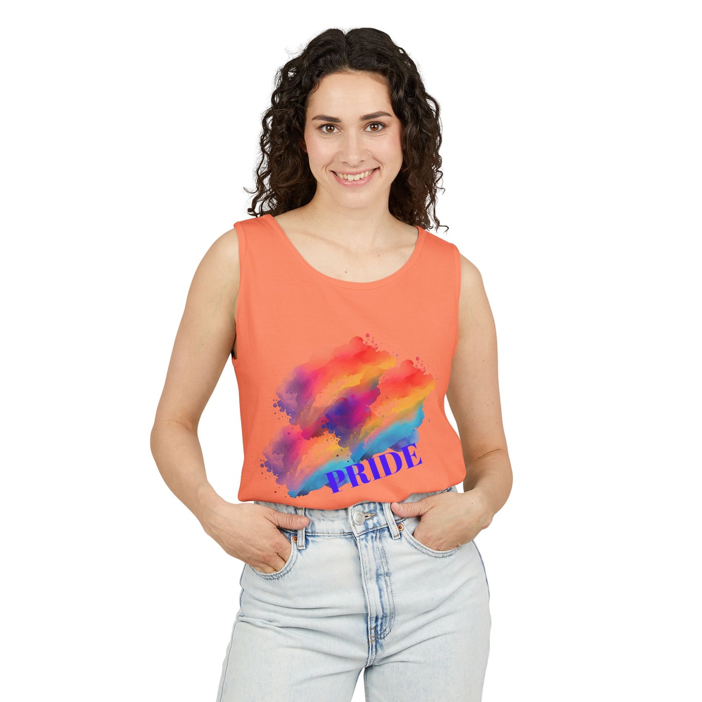 Vibrant Watercolor Unisex Tank Top, Summer Fashion, Pride Apparel, Beach Wear, Casual Top, LGBTQ+ Gift