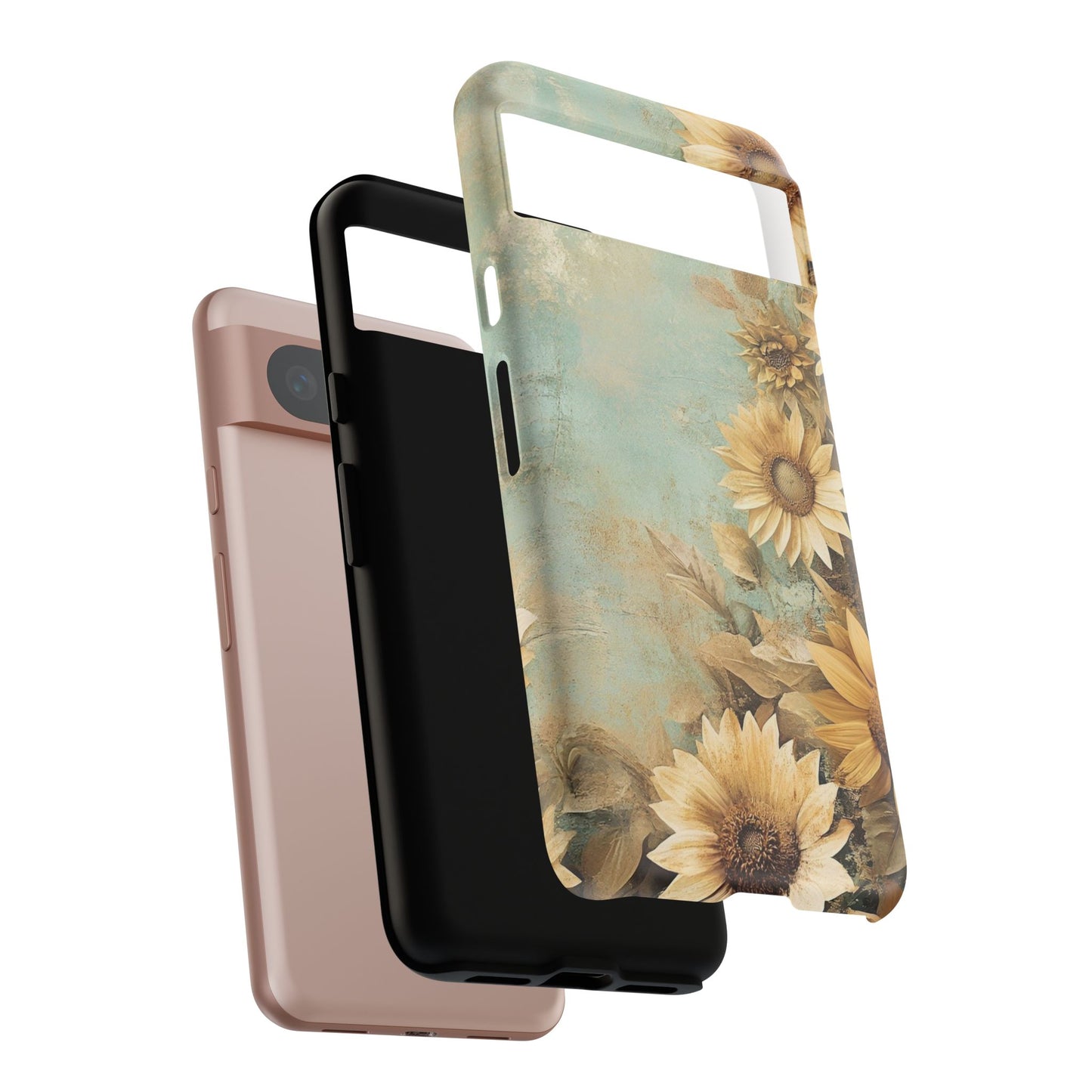 Sunflower Phone Case, Tough Shell Floral Cover, Nature Inspired Gift, Durable Protective Case, Perfect for Spring and Summer