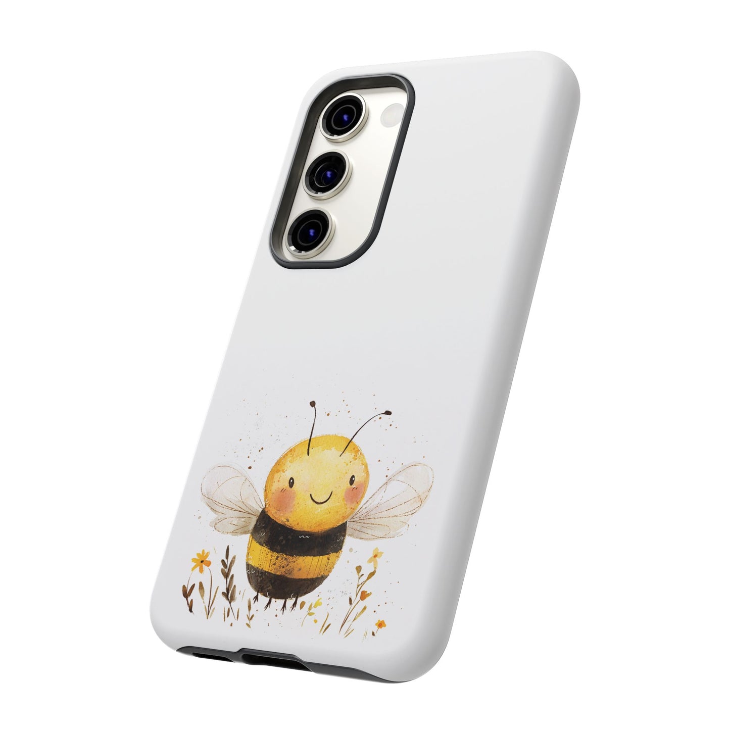 Bee Phone Case, Cute Bee Design, Tough Phone Cover, Gift for Nature Lovers, Floral Bee Mobile Case, Bee-themed Accessory