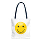 Smiley Face Tote Bag, Eco-Friendly Shopping Bag, Fun Beach Bag, Gift for Teens, Happy Tote for Everyday Use