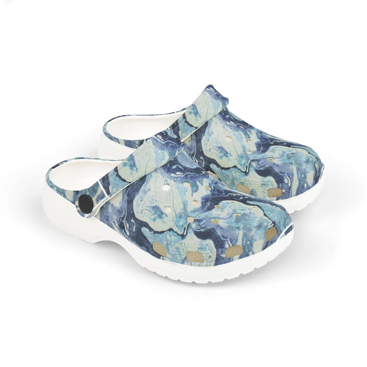 Kid's Marble Pattern EVA Foam Clogs, Lightweight Summer Footwear, Perfect for Playdates, Beach Days, and Family Outings