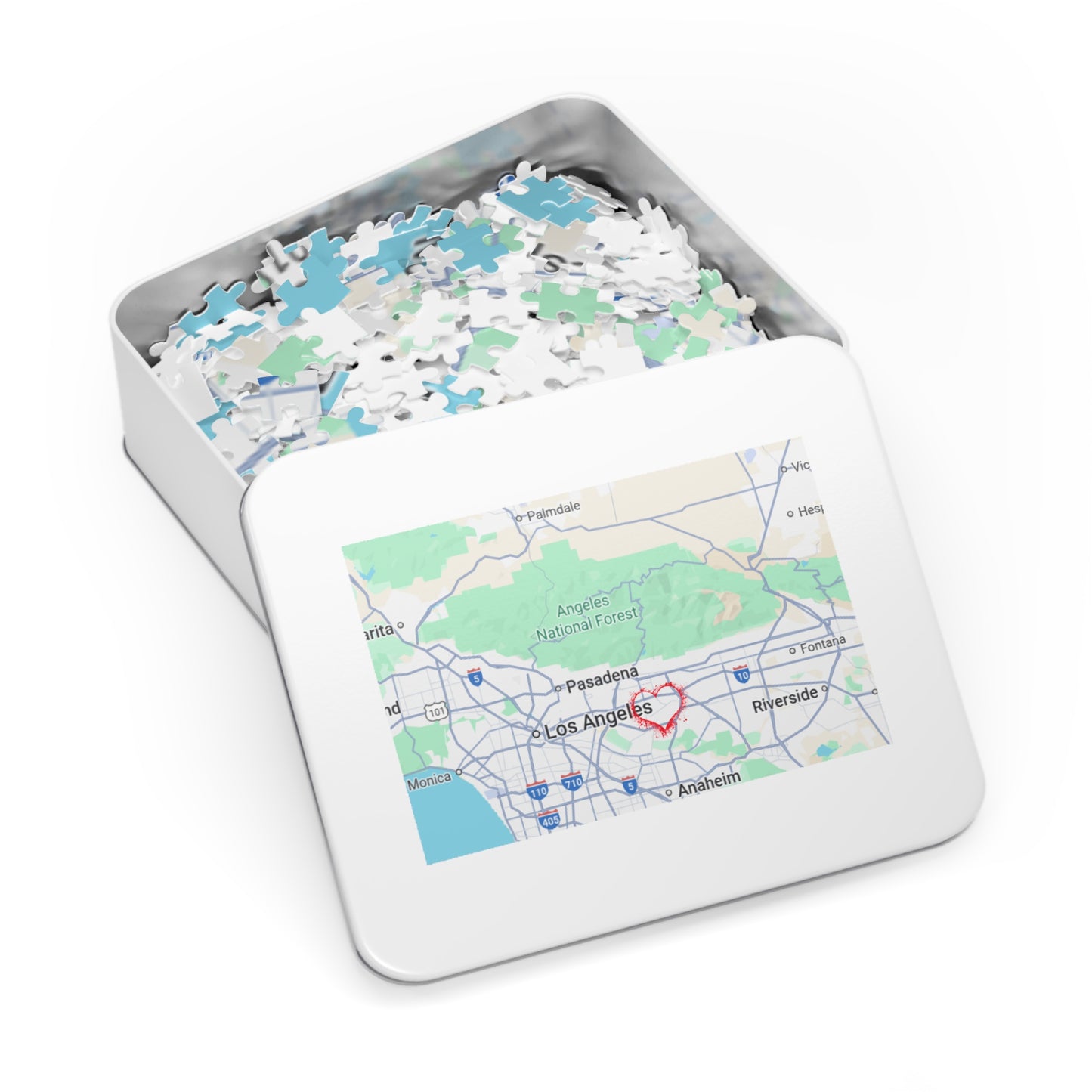 Los Angeles Love Jigsaw Puzzle with Tin | Fun Family Game, Unique Gift, Travel Keepsake, Home Decor, Puzzle Lovers