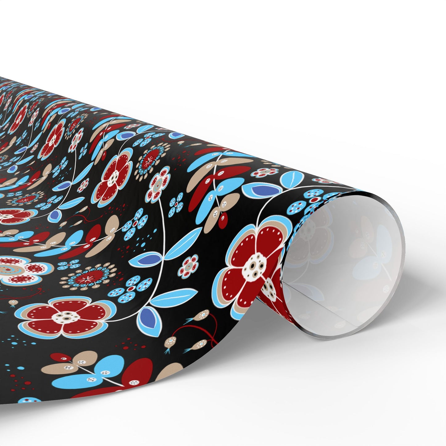 Festive Wrapping Paper Roll, Colorful Floral Gift Wrap for Holidays, Birthdays, Special Occasions, Unique Christmas Gift Wrap