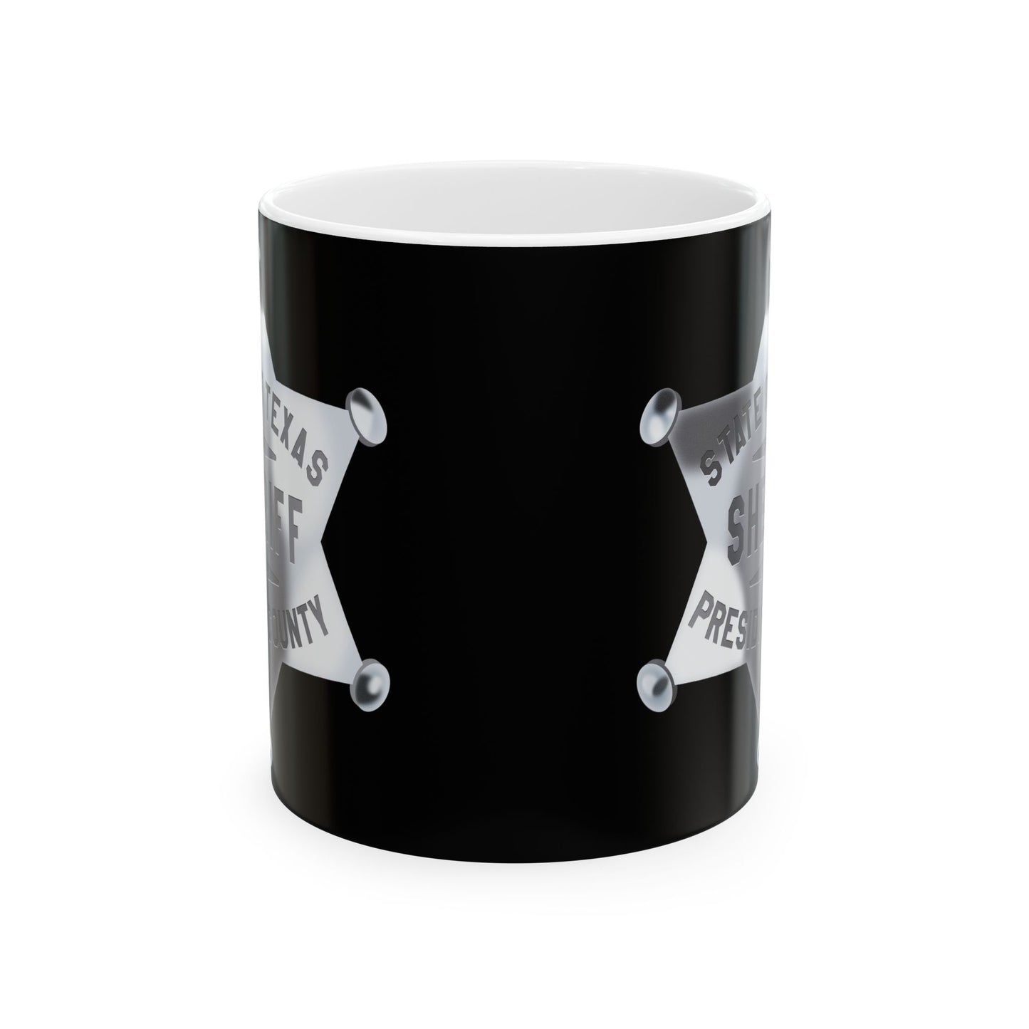 Sheriff's Office Ceramic Mug, Law Enforcement Gift, Sheriff Star Coffee Cup, Police Support Mug, Funny Sheriff Present