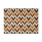 Chevron Brown Glass Cutting Board — Rustic Neutral Kitchen Prep Surface