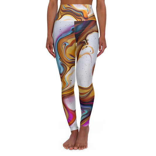 Vibrant High Waisted Yoga Leggings - Colorful Activewear for Fitness, Yoga, Gym Outfits, Lounge Wear, Gift for Her