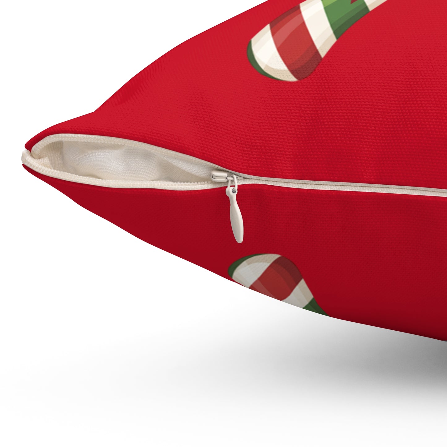 Festive Candy Cane Pillow, Cozy Holiday Decor, Christmas Decoration, Winter Home Accent, Gift for Decor Lovers, Seasonal Pillow