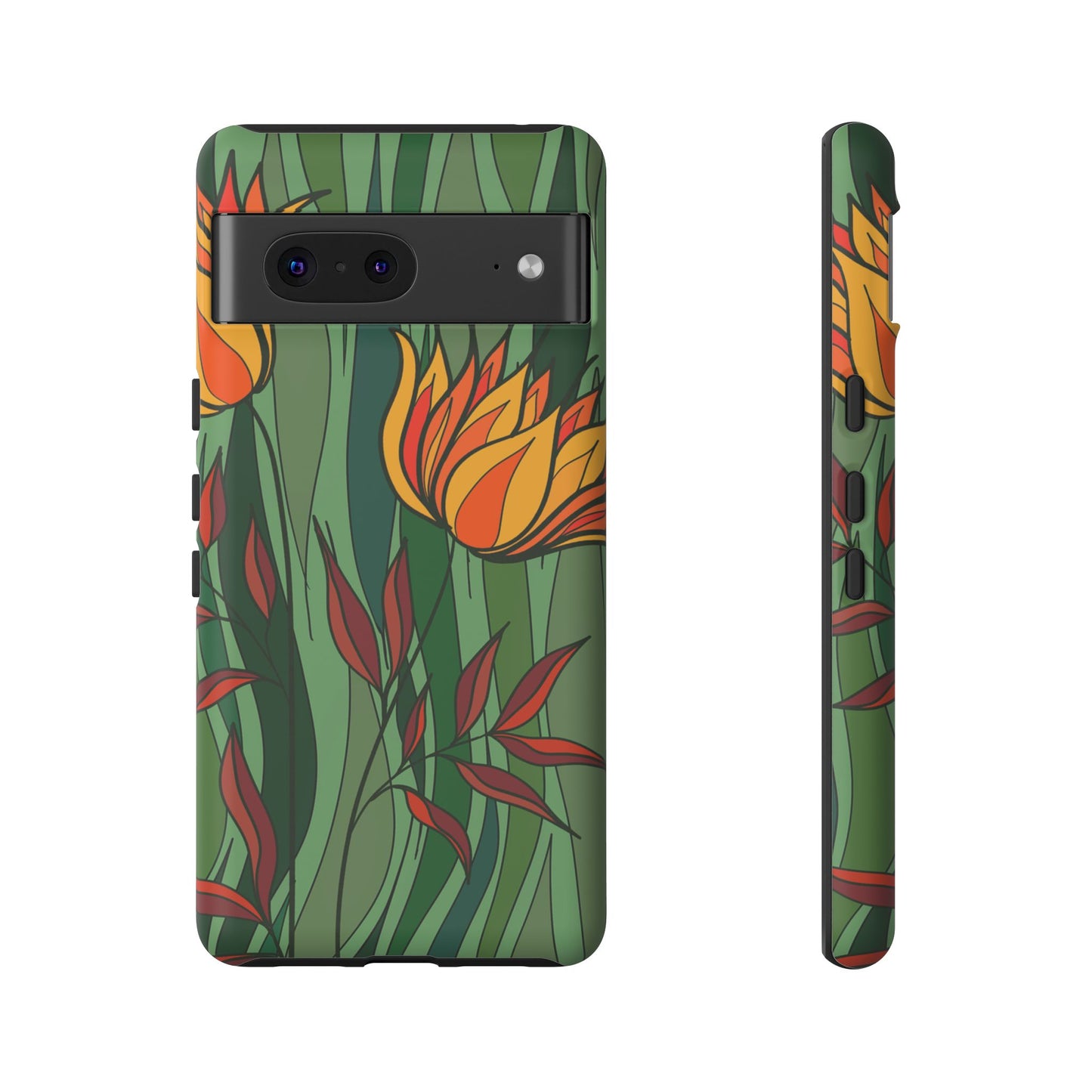 Vibrant Floral Phone Case, Nature-Inspired Tough Case, Eco-Friendly Cover, Unique Gift for Nature Lovers, Spring Decor
