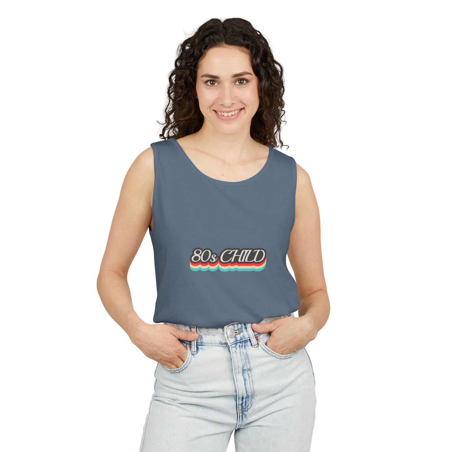 80s Child Unisex Tank Top | Retro Summer Wear, Vintage Style Shirt, Gift for 80s Lovers, Bohemian Fashion, Nostalgic Apparel