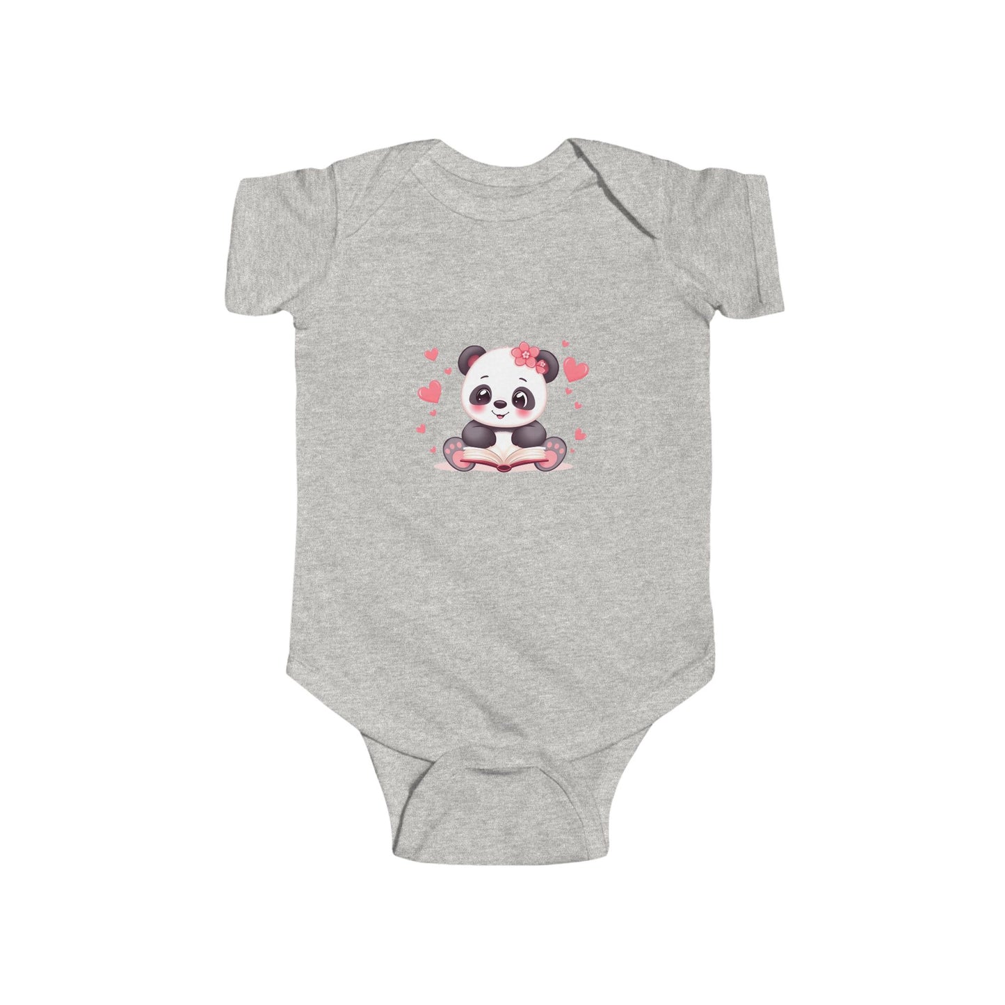 Cute Panda Infant Bodysuit - Adorable Baby Outfit, Perfect for Baby Showers, First Birthdays, and Valentine's Day