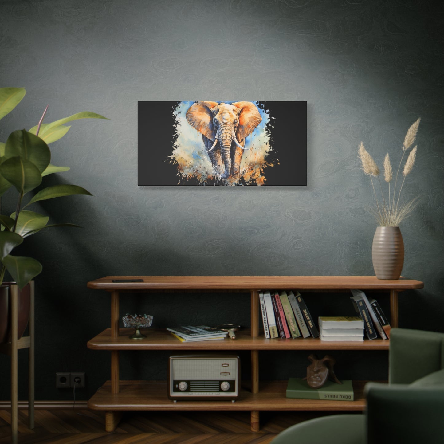 Matte Canvas, Stretched, 1.25" - Elephant