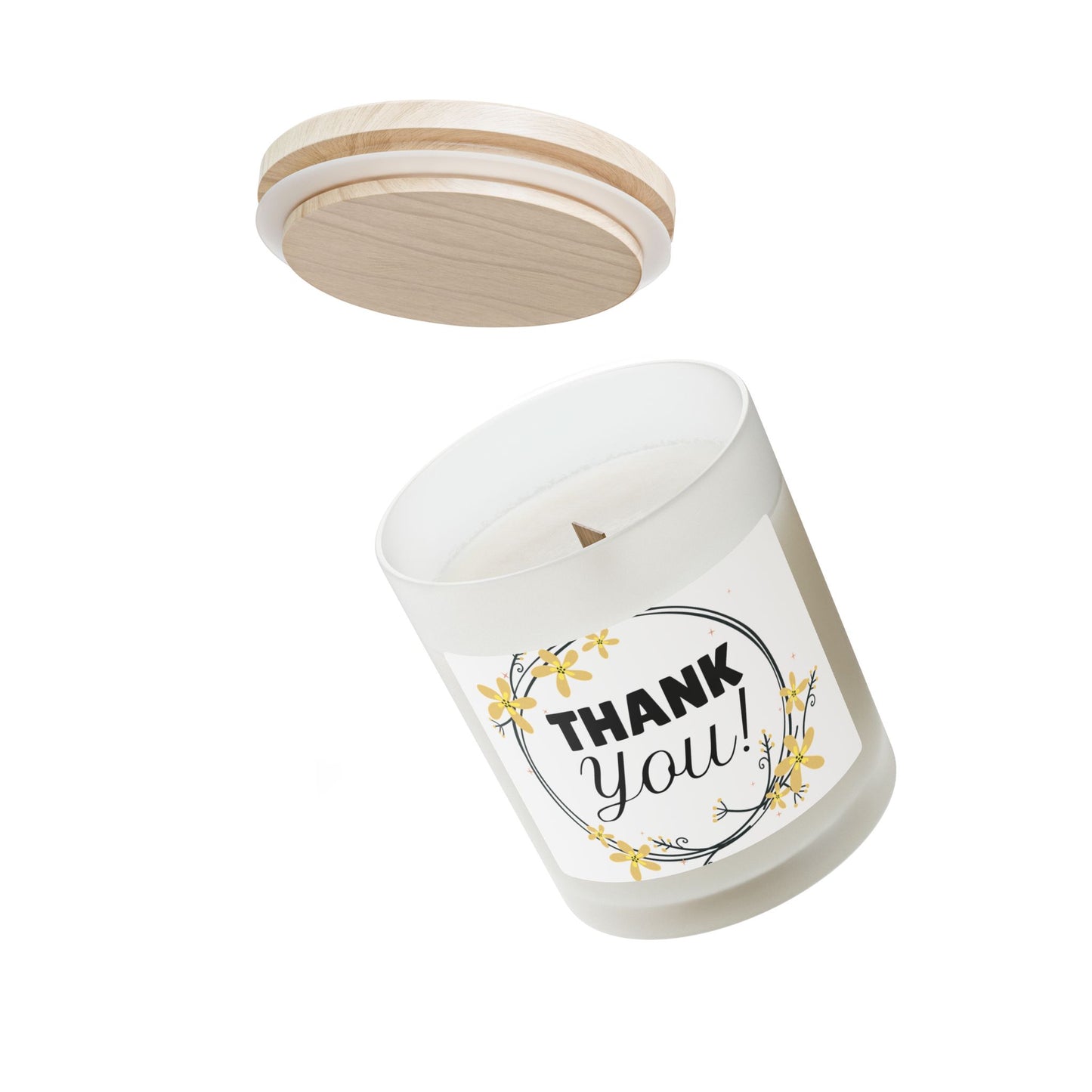 Frosted Glass Candle, 11oz