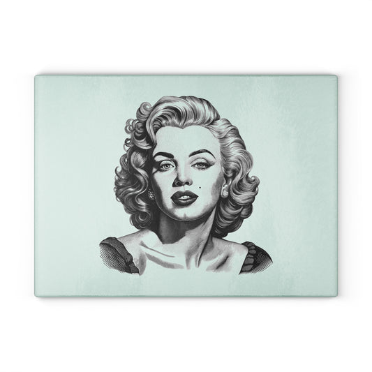 Vintage Marilyn Monroe Glass Cutting Board