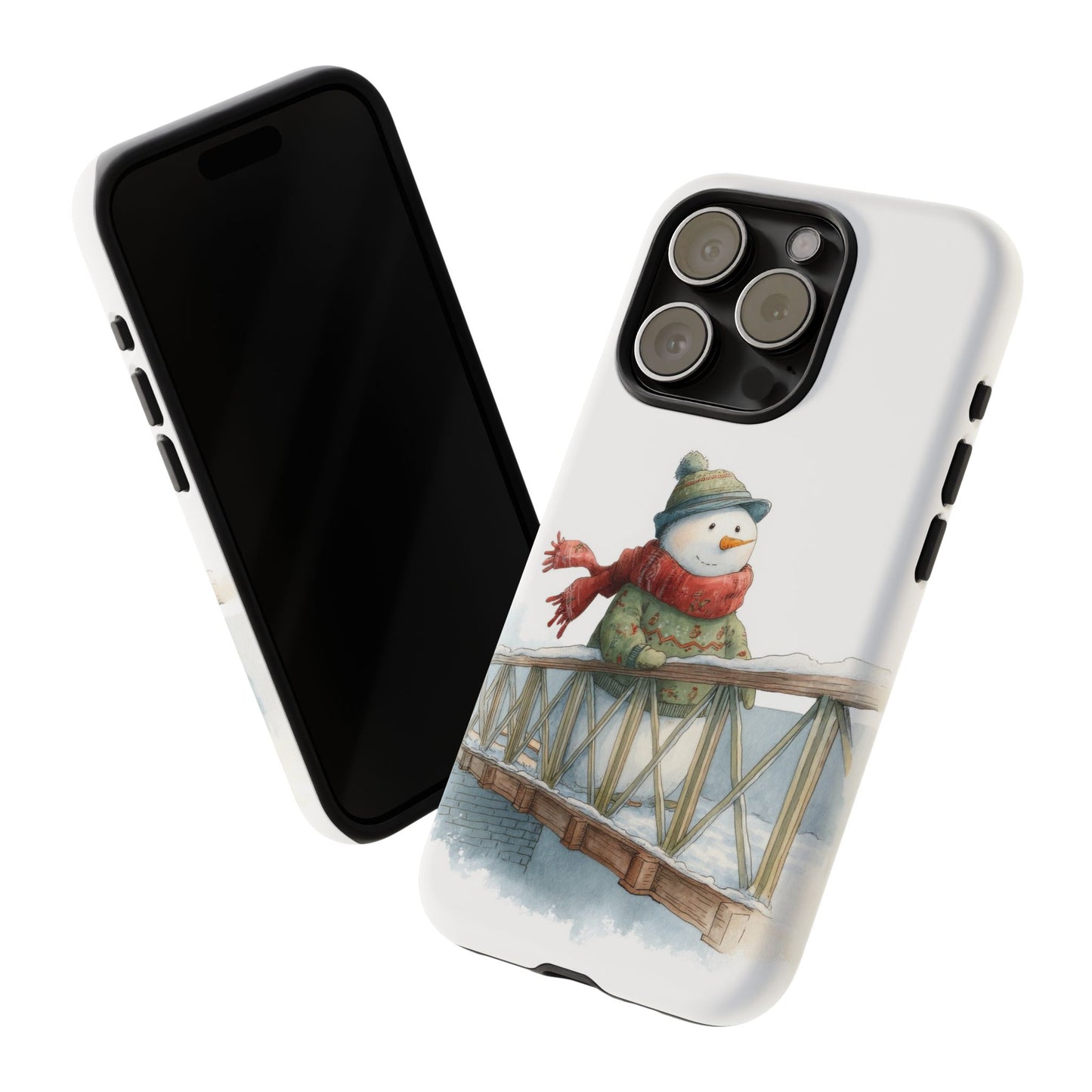 Snowman Phone Case – Winter Holiday Gift, Cute Snowman Design, Winter Accessories, Protective Phone Case, Unique Christmas Present