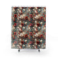 Floral Hearts Shower Curtain — Romantic Red & Cream Blossom Bathroom Decor