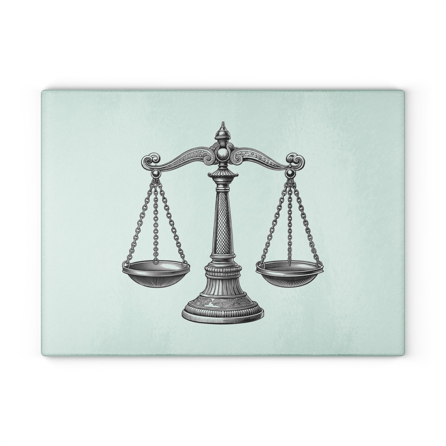 Elegant Justice Scale Glass Cutting Board, Gift for Lawyers, Kitchen Decor, Unique Wedding Gift, Housewarming Gift, Legal Theme