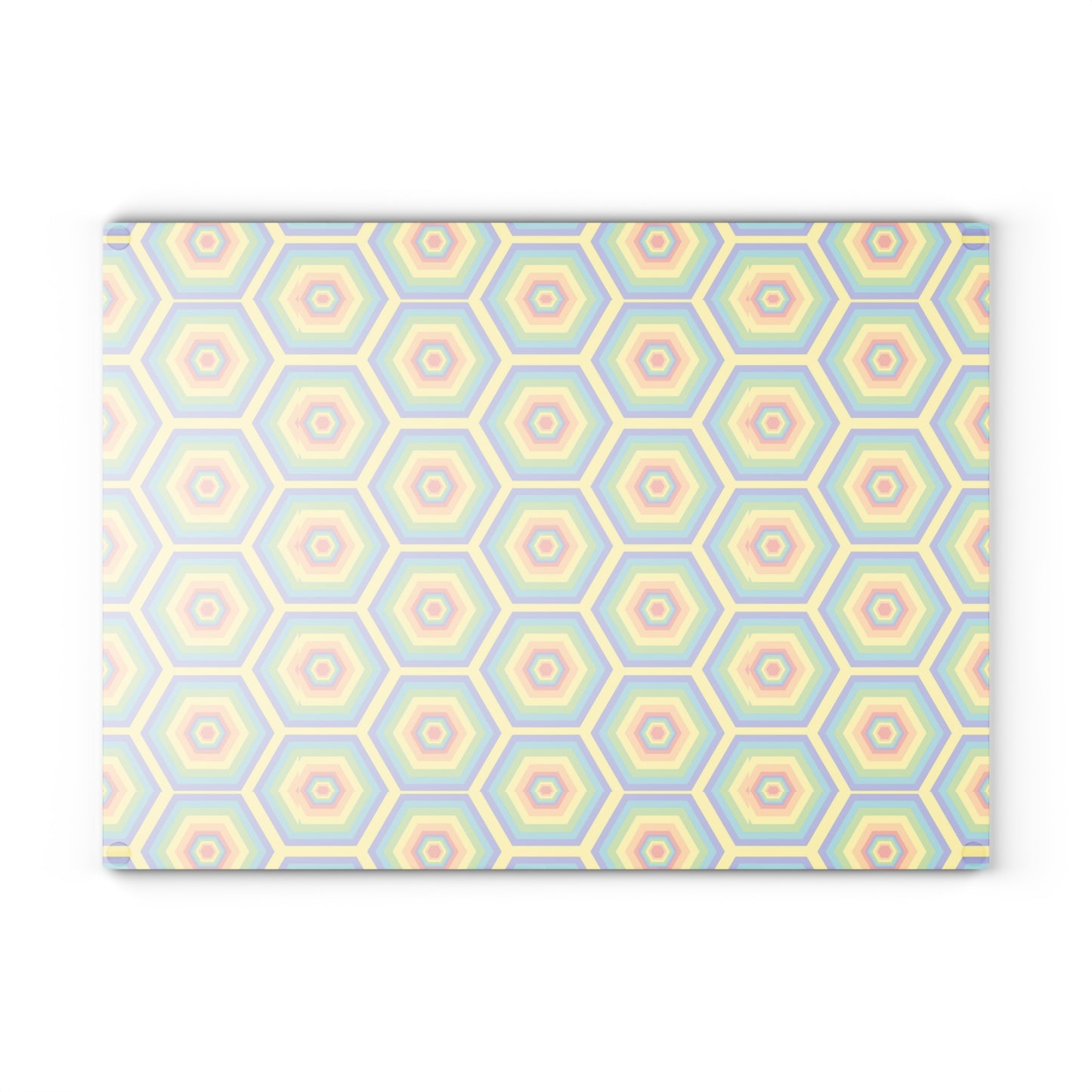 Bright Honeycomb Glass Cutting Board, Kitchen Decor, Unique Gift, Eco-Friendly, Housewarming, Colorful Cookware