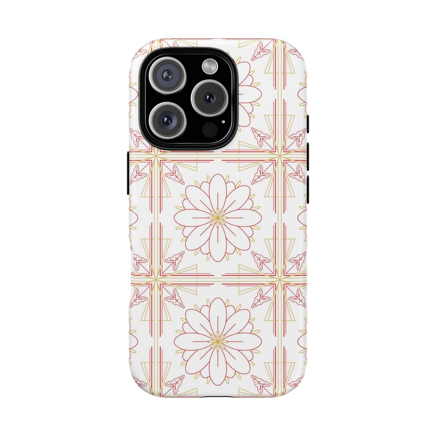 Floral Pattern Phone Case - Stylish Tough Case, Flower Design, Cute Mobile Cover, Phone Accessory, Gift for Her, Spring Style
